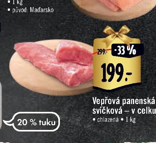 Vepřová panenská svíčková – v celku