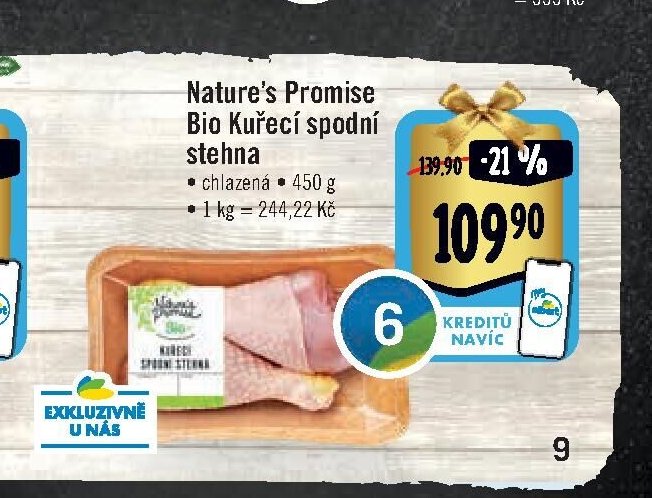 Nature's Promise Bio Kuřecí spodní stehna
