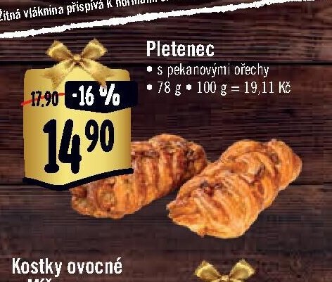 Pletenec s pekanovými ořechy