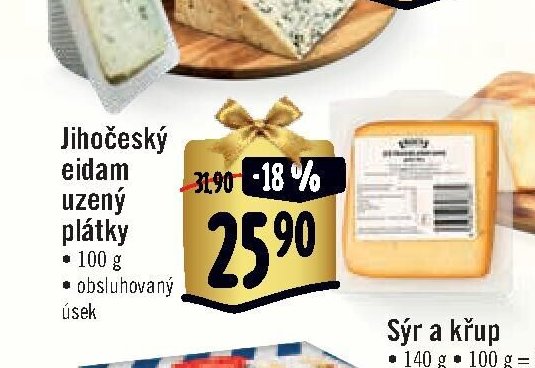 Jihočeský eidam uzený plátky