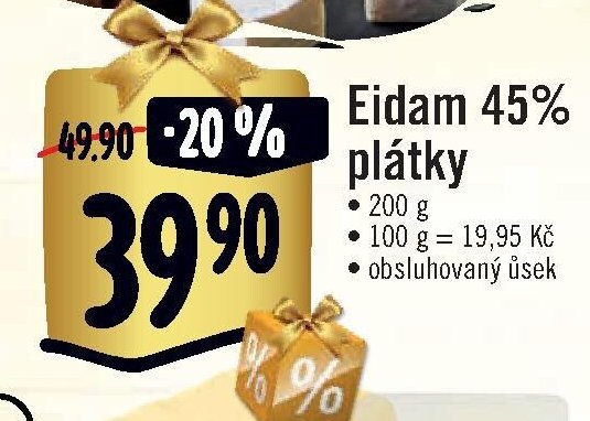 Eidam 45% plátky