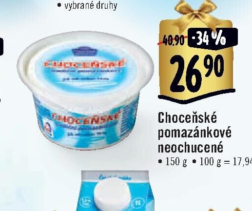 Choceňské pomazánkové neochucené
