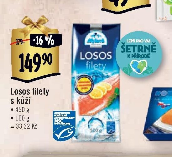 Losos filety s kůží