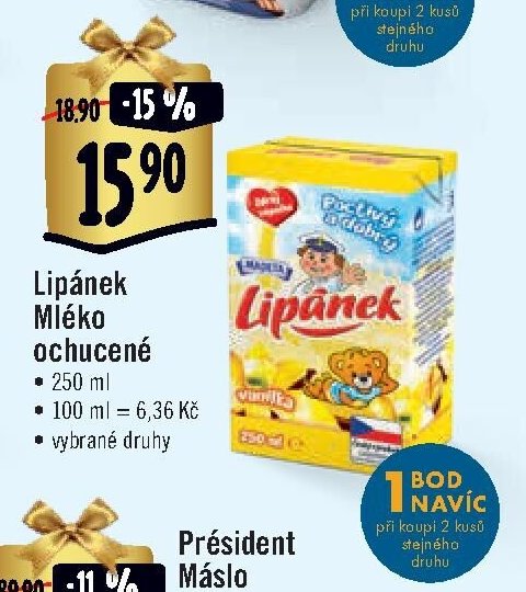 Lipánek Mléko ochucené