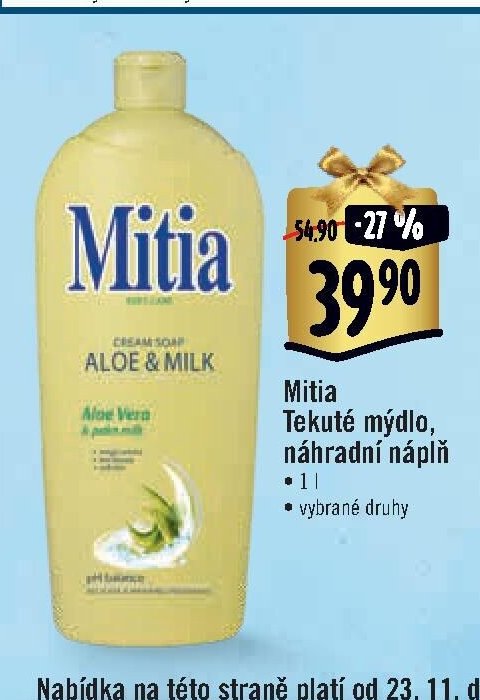 Mitia Tekuté mýdlo, náhradní náplň