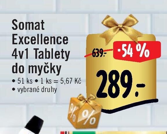 Somat Excellence 4v1 Tablety do myčky