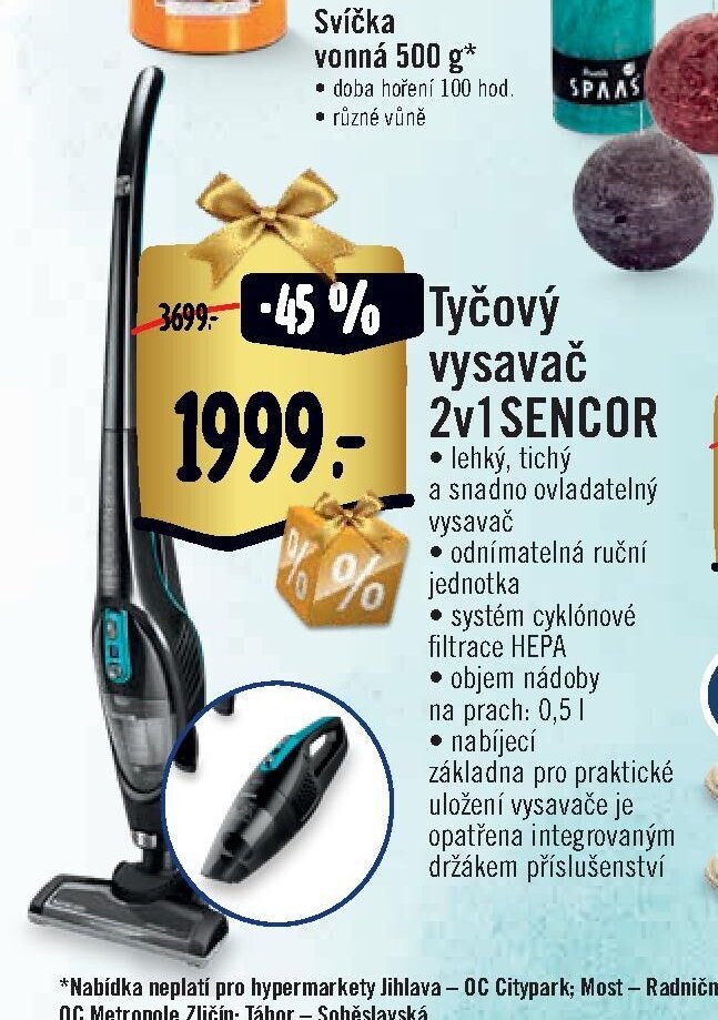 Tyčový vysavač 2v1 SENCOR
