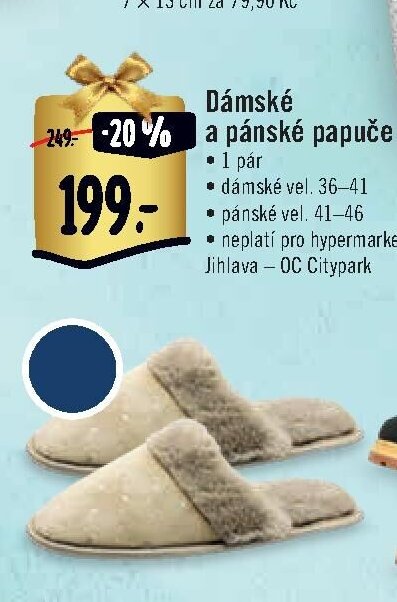 Dámské a pánské papuče