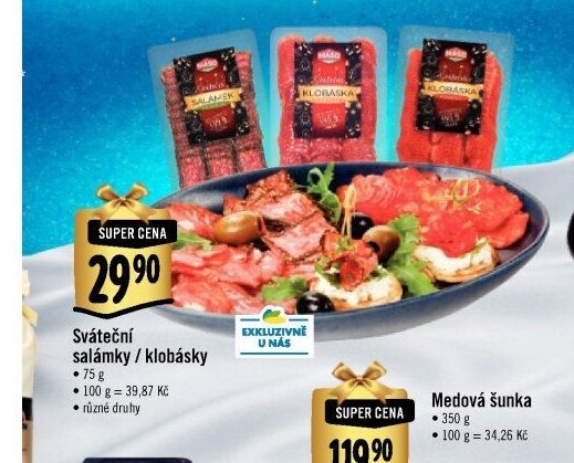 Sváteční salámky / klobásky