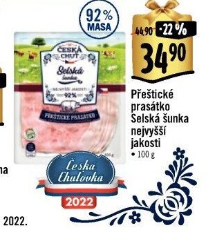 Přeštické prasátko Selská šunka nejvyšší jakosti