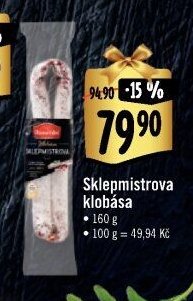 Sklepmistrova klobása