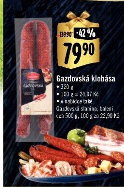 Klobása gazdovská Albertovo uzenářství