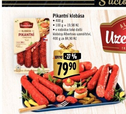 Klobása pikantní Albertovo uzenářství