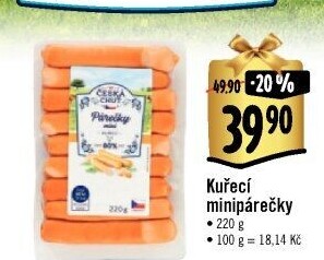 Párečky kuřecí mini Česká chuť