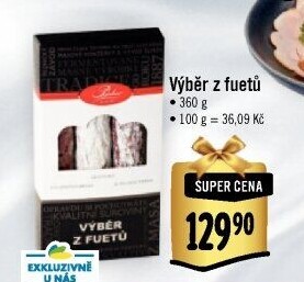 Salám Výběr z fuetů Pejskar