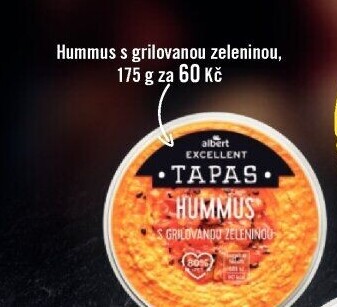 Tapas Hummus s grilovanou zeleninou Albert Excellent