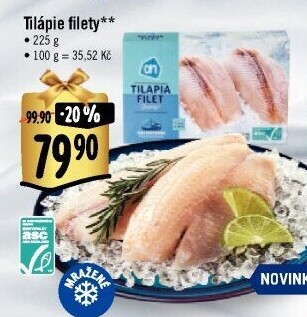 Tilápie filety mražená Albert Heijn