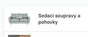 Sedací soupravy a pohovky