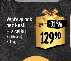 Vepřový bok bez kosti - v celku