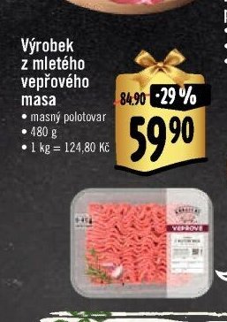 Výrobek z mletého vepřového masa