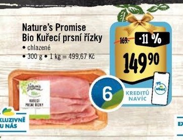 Nature's Promise Bio Kuřecí prsní řízky