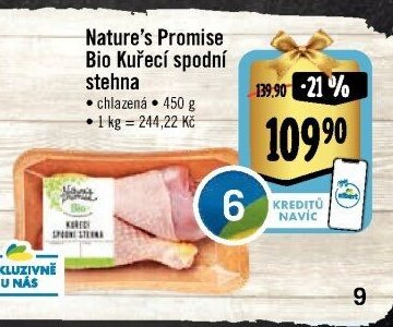 Nature's Promise Bio Kuřecí spodní stehna