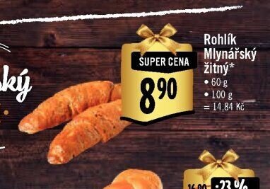 Rohlík Mlynářský žitný