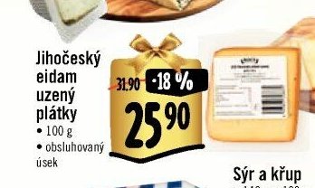 Jihočeský eidam uzený plátky