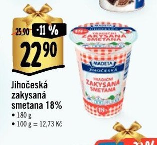 Jihočeská zakysaná smetana 18%
