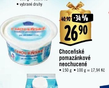 Choceňské pomazánkové neochucené