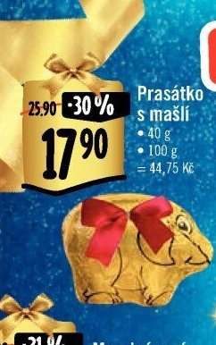 Prasátko s mašlí