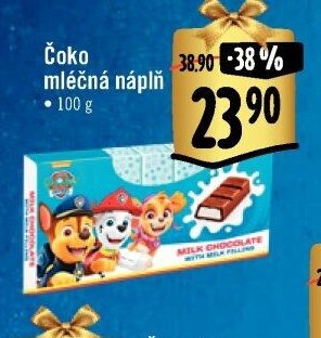 Čoko mléčná náplň