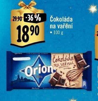 Čokoláda na vaření Orion