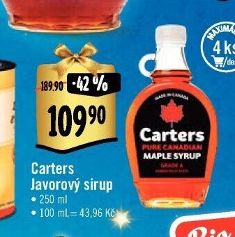 Carters Javorový sirup