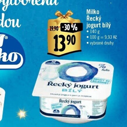 Bílý jogurt řecký 0% Milko