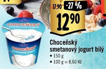 Bílý jogurt smetanový Choceňský