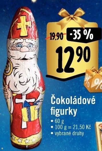 Čokoládové figurky vánoční
