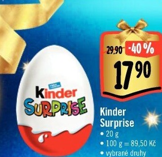 Čokoládové vajíčko s překvapením Kinder Surprise
