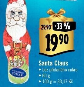 Čokoládový Santabez cukru