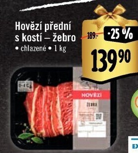 Hovězí přední s kostí - žebro Albert