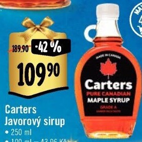 Javorový sirup Carters