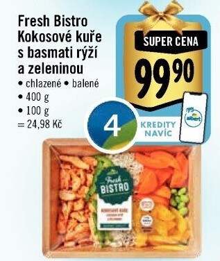 Kokosové kuře s basmati rýží a zeleninou Albert Fresh Bistro