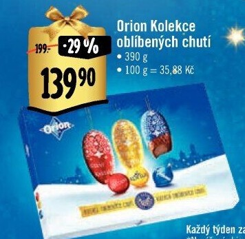 Kolekce vánoční oblíbených chutí Orion