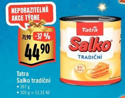 Mléko kondenzované Salko Tatra