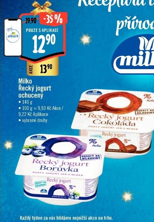 Ochucený jogurt řecký 0% Milko