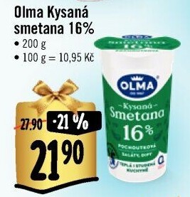 Smetana zakysaná Olma 16%