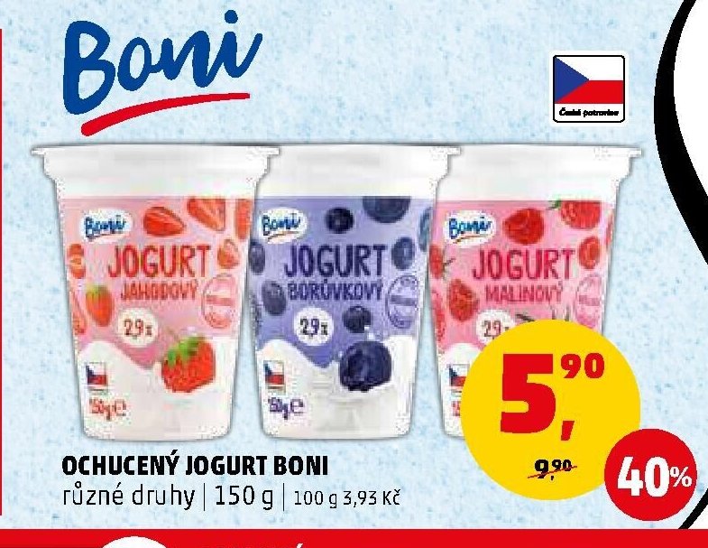 Ochucený jogurt Boni