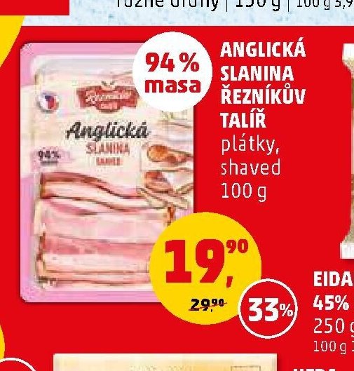 Anglická slanina Řezníkův talíř