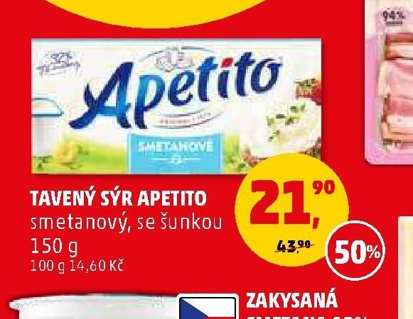 Tavený sýr Apetito