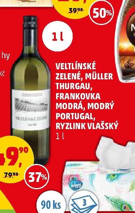 Veltlínské zelené, Müller Thurgau, Frankovka modrá, Modrý Portugal, Ryzlink vlašský